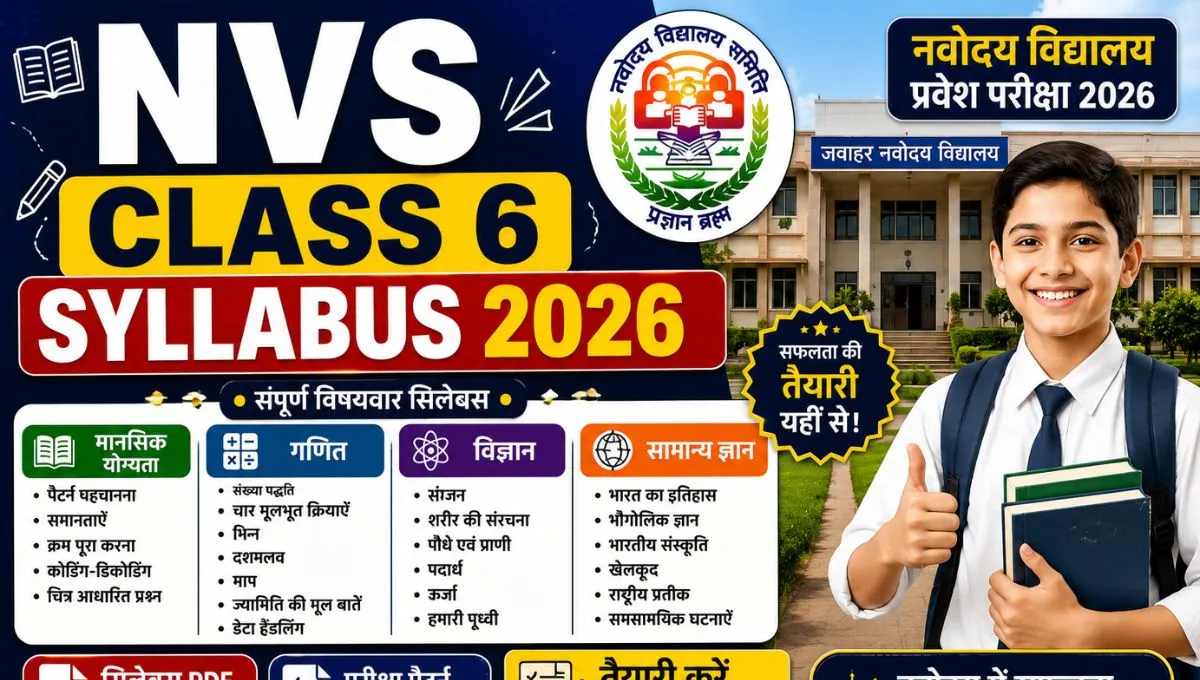 NVS Class 6 Syllabus 2026